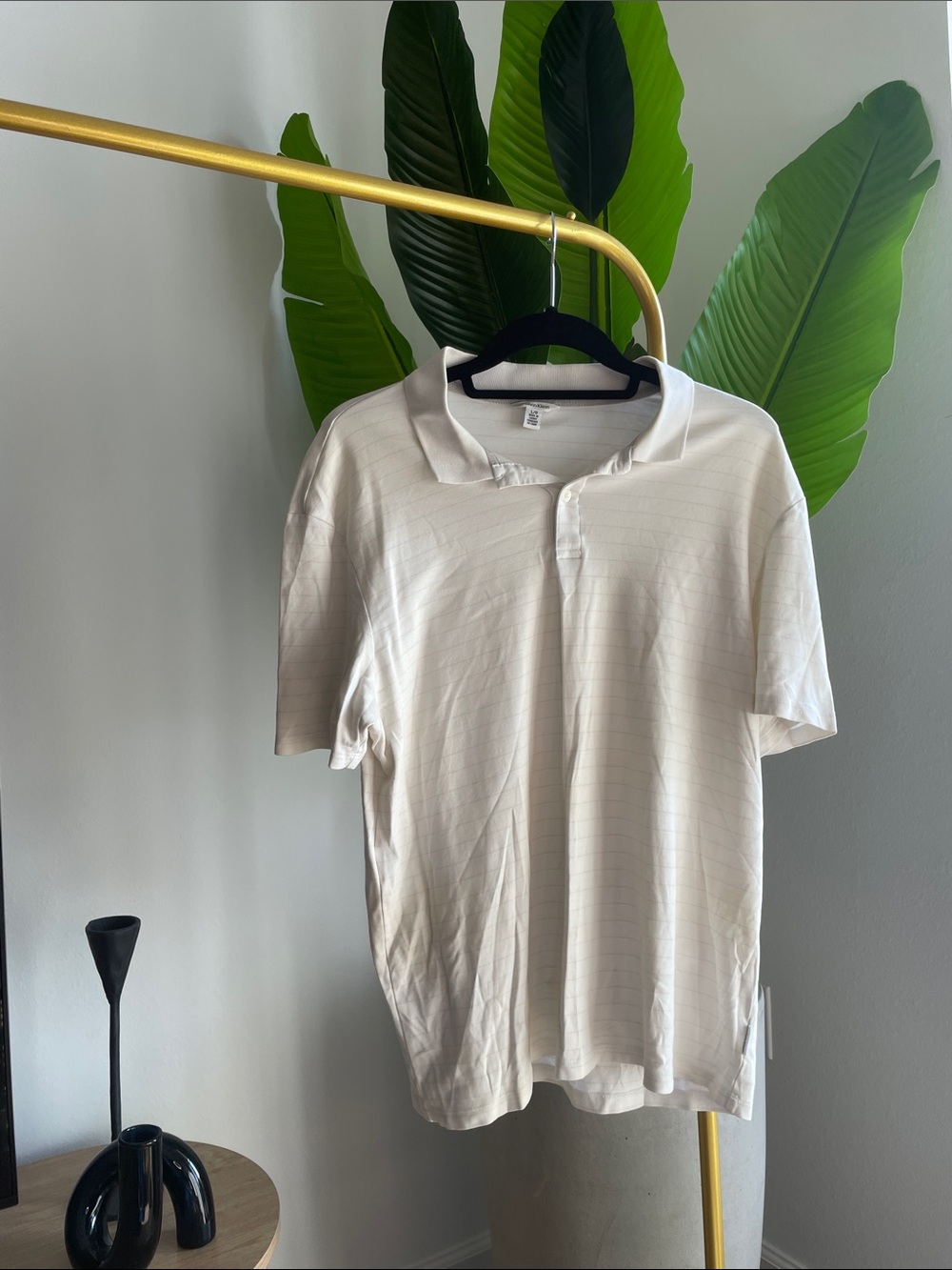 Calvin Klein White Short-Sleeve Polo Shirt